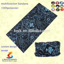 100% polyester printing seamless 12 in 1 tube scarf bandana custom